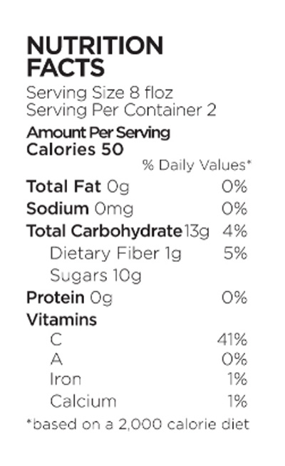 Mint Pineapple | Nutritional Information